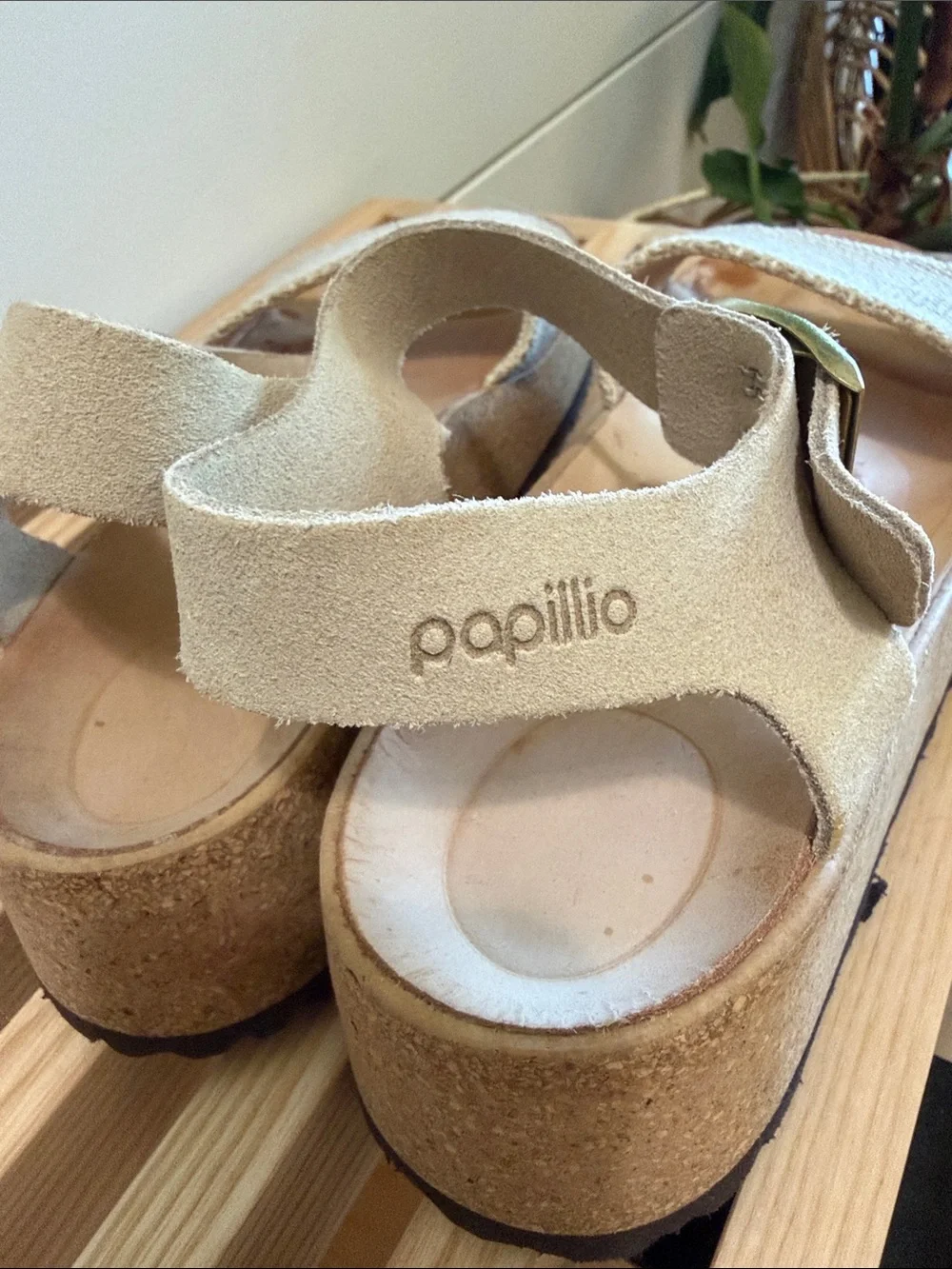 Papillio Beige Canvas Sandals